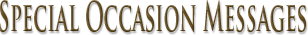 Special Occasion Messages